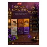 Hem Tütsü 60 Adet Konik Tütsü Sandal Amber Adaçayı Anti Stress ve Lavanta Koku Serisi Seti