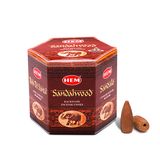Hem Tütsü Geri Akış Şelale Sandal Ağacı Kokulu 40 Konik Tütsü - Sandalwood Backflow Incense Cones