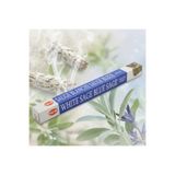 Hem TÜTSÜ White Sage Blue Sage (Beyaz Adaçayı & Mavi Adaçayı) karışımlı çubuk tütsüdür.