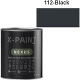 Hemel Arge Toptan X-Paint Nexus Soft Mat Su Bazlı Dönüşüm Boyası 0.75 Lt 112-BLACK - BLACK-112