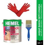 Hemel Teak Deck Bahçe Mobilya Bakım Seti 3 Parça