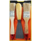 HemenGo Boya Kestirme Fırça- Spatula Seti 3lü (4887) - 1 - Renkli