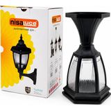 HemenGo E27 - IP44 Siyah 60W Set Üstü Bahçe-Balkon Sokak Lambası - Armatür EBH01-S (4887) - Renkli