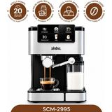 HemenGo Siyah - Krom Espresso Kahve Makinesi 6 Farklı Kahve 1.5lt Su Hazne - 500ML Süt Hazne 1350W Scm-2 - standart