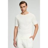 Hemington Bisiklet Yaka Beyaz Giza Pamuk Triko T-Shirt - 3XL - Off White