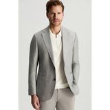 Hemington Erkek Keten Yün Karışım Açık Gri Yazlık Blazer Ceket Cepli Özel Tasarım - 50 - Light Grey