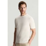 Hemington Ipek Karışımlı Bisiklet Yaka Beyaz Triko T-Shirt - Off White - XL