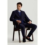 Hemington Italyan Yün Lacivert Yazlık Blazer Ceket - 56 - Navy