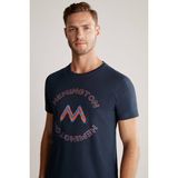 Hemington Logolu Pima Pamuk Lacivert T-Shirt - Navy
