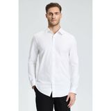 Hemington Slim Fit Gizli Düğme Beyaz Spor Gömlek - White