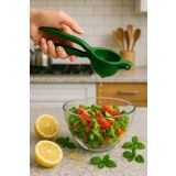 hemlife Metal Pasyapmaz Limon ve Narenciye Sıkacağı Özel Tasarım Desenli Limon Portakal Sıkacağı Yeşil