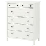 HEMNES 6 çekmeceli şifonyer, beyaz vernik beyaz vernik 108x130 cm