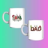 Hena Noel Ikisi Bir Arada Kupası - Mama & Dad Yılbaşı Ikili Keyfi - 330 ml - Beyaz