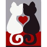 Hengam Sayılarla Boyama Kasnaklı Tablo Seti. Fırça Boya Dahil 30X40CM *cats*