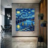 Hengam Sayılarla Boyama Kasnaklı Tablo Seti. Fırça Boya Dahil 40X50CM *to Night*