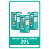 Henkel Sista Beyaz Silikon Mastik Tüp 50 gr x 3 adet
