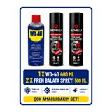 Henkel WD-40 Çok Amaçlı Temizleyici ve Yağlayıcı Sprey - 400 ml / Fren Balata Spreyi - 500 ml X 2 Adet