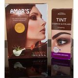 HENNA KINA İÇEREN KAHVE RENK SAÇ BOYASI 1 KUTU + JOANNA KOYU KAHVE KAŞ KİRPİK BOYASI 1 KUTU 2’Sİ BİRLİKTE