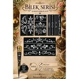 hennadibace Bilek Serisi Kına Kalıbı (GEÇİCİ DÖVME ŞABLONU) Hint Kınası Henna Tattoo Stencil Kına Gecesi