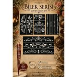 hennadibace Bilek Serisi Kına Kalıbı (GEÇİCİ DÖVME ŞABLONU) Hint Kınası Henna Tattoo Stencil Kına Gecesi