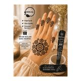 hennadibace Kına Kalıbı El Deseni (GEÇİCİ DÖVME ŞABLONU) Hint Kınası Henna Tattoo Stencil Kına Gecesi 43syhhsm