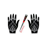 hennadibace Kına Kalıbı El Deseni (GEÇİCİ DÖVME ŞABLONU) Hint Kınası Henna Tattoo Stencil Kına Gecesi