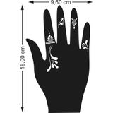hennadibace Kına Kalıbı (GEÇİCİ DÖVME ŞABLONU) Hint Kınası Henna Tattoo Stencil Kına Gecesi (ÜRÜNDE KINA MEVCUT DEĞİLDİR) No:12
