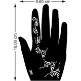 hennadibace Kına Kalıbı (GEÇİCİ DÖVME ŞABLONU) Hint Kınası Henna Tattoo Stencil Kına Gecesi (ÜRÜNDE KINA MEVCUT DEĞİLDİR) No:13
