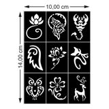 hennadibace Kına Kalıbı (GEÇİCİ DÖVME ŞABLONU) Hint Kınası Henna Tattoo Stencil Kına Gecesi (ÜRÜNDE KINA MEVCUT DEĞİLDİR) No:19