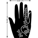 hennadibace Kına Kalıbı (GEÇİCİ DÖVME ŞABLONU) Hint Kınası Henna Tattoo Stencil Kına Gecesi (ÜRÜNDE KINA MEVCUT DEĞİLDİR) No:25