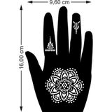 hennadibace Kına Kalıbı (GEÇİCİ DÖVME ŞABLONU) Hint Kınası Henna Tattoo Stencil Kına Gecesi (ÜRÜNDE KINA MEVCUT DEĞİLDİR) No:35