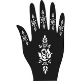 hennadibace Kına Kalıbı (GEÇİCİ DÖVME ŞABLONU) Hint Kınası Henna Tattoo Stencil Kına Gecesi (ÜRÜNDE KINA MEVCUT DEĞİLDİR) No:38