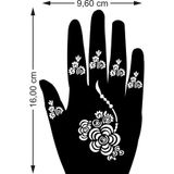 hennadibace Kına Kalıbı (GEÇİCİ DÖVME ŞABLONU) Hint Kınası Henna Tattoo Stencil Kına Gecesi (ÜRÜNDE KINA MEVCUT DEĞİLDİR) No:44