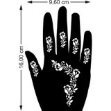 hennadibace Kına Kalıbı (GEÇİCİ DÖVME ŞABLONU) Hint Kınası Henna Tattoo Stencil Kına Gecesi (ÜRÜNDE KINA MEVCUT DEĞİLDİR) No:50