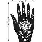 hennadibace Kına Kalıbı (GEÇİCİ DÖVME ŞABLONU) Hint Kınası Henna Tattoo Stencil Kına Gecesi (ÜRÜNDE KINA MEVCUT DEĞİLDİR) No:53