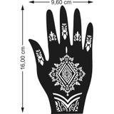 hennadibace Kına Kalıbı (GEÇİCİ DÖVME ŞABLONU) Hint Kınası Henna Tattoo Stencil Kına Gecesi (ÜRÜNDE KINA MEVCUT DEĞİLDİR) No:54