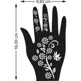 hennadibace Kına Kalıbı (GEÇİCİ DÖVME ŞABLONU) Hint Kınası Henna Tattoo Stencil Kına Gecesi (ÜRÜNDE KINA MEVCUT DEĞİLDİR) No:55