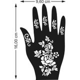 hennadibace Kına Kalıbı (GEÇİCİ DÖVME ŞABLONU) Hint Kınası Henna Tattoo Stencil Kına Gecesi (ÜRÜNDE KINA MEVCUT DEĞİLDİR) No:57