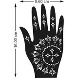 hennadibace Kına Kalıbı (GEÇİCİ DÖVME ŞABLONU) Hint Kınası Henna Tattoo Stencil Kına Gecesi (ÜRÜNDE KINA MEVCUT DEĞİLDİR) No:68