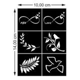 hennadibace Kına Kalıbı (GEÇİCİ DÖVME ŞABLONU) Hint Kınası Henna Tattoo Stencil Kına Gecesi (ÜRÜNDE KINA MEVCUT DEĞİLDİR) No:6
