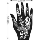 hennadibace Kına Kalıbı (GEÇİCİ DÖVME ŞABLONU) Hint Kınası Henna Tattoo Stencil Kına Gecesi (ÜRÜNDE KINA MEVCUT DEĞİLDİR) No:74