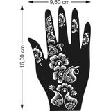 hennadibace Kına Kalıbı (GEÇİCİ DÖVME ŞABLONU) Hint Kınası Henna Tattoo Stencil Kına Gecesi (ÜRÜNDE KINA MEVCUT DEĞİLDİR) No:75