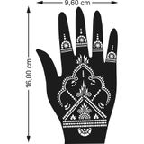 hennadibace Kına Kalıbı (GEÇİCİ DÖVME ŞABLONU) Hint Kınası Henna Tattoo Stencil Kına Gecesi (ÜRÜNDE KINA MEVCUT DEĞİLDİR) No:81