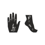 hennadibace Kına Kalıbı (Geçici Dövme Şablonu)+ KAHVE Hint Kınası Henna tattoo stencil kına gecesi