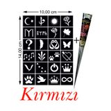 hennadibace Kına Kalıbı (GEÇİCİ DÖVME ŞABLONU) Kırmızı Hint Kınası
