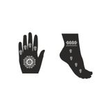 hennadibace Kına Kalıbı (Geçici Dövme Şablonu)+KIRMIZI Hint Kınası Henna tattoo stencil kına gecesi