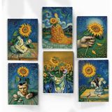 Henno A6 (10,5X14,8 Cm) 6’lı Van Gogh Tarzı Günebakan / Ayçiçeği Scrapbook ve Art Journal Kağıdı