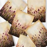 Henno A6 (10,5X14,8 Cm) 6’lı Vintage Lavanta Çiçekli Floral Scrapbook, Journal ve Mektup Kağıdı Seti
