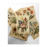 Henno A6 (10,5x14,8 cm) Vintage Çiçek Temalı 6’lı Kağıt Seti | Bullet Journal, Scrapbook, Defter Süsleme