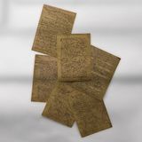 Henno A6 (10,5x14,8 cm) Vintage Yazı Temalı 6’lı Kağıt Seti | Scrapbook, Ajanda, Planlayıcı Kullanım